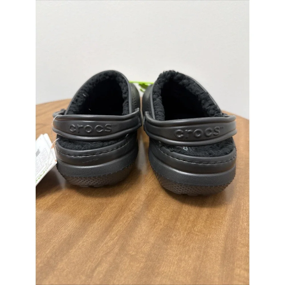 Crocs Classic Fleece Lined Fuzzy Clog Black US M9/W11 NWT slip on‎ warm comfy